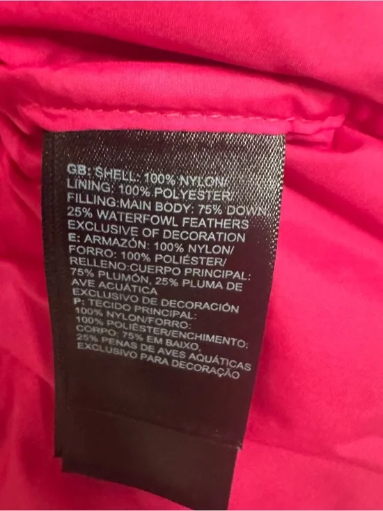 North Face Toddler Girls Retro 96’ Nuptse 700 Down Puffer Jacket Pink Black - Picture 8 of 8